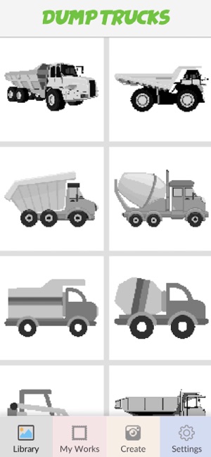 PixelArt Coloring Dump Trucks(圖1)-速報App