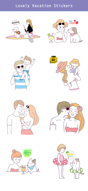 Summer & Vacation Cute Sticker(圖4)-速報App