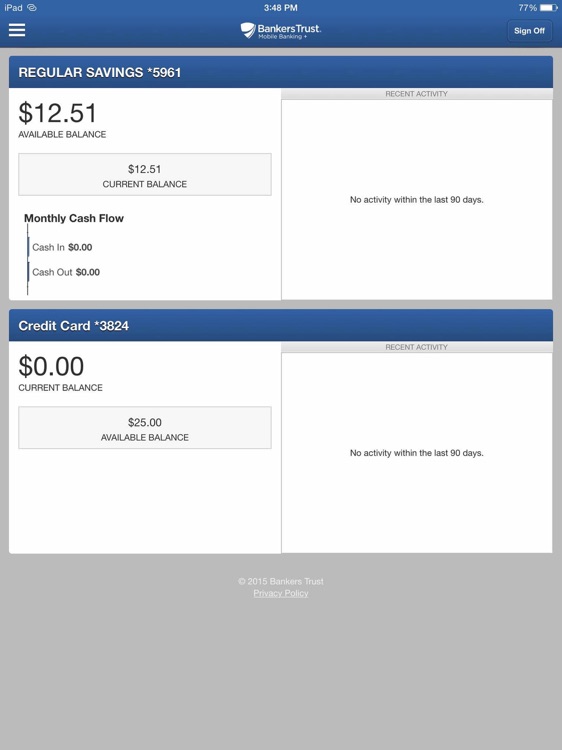 Bankers Trust M+ for iPad