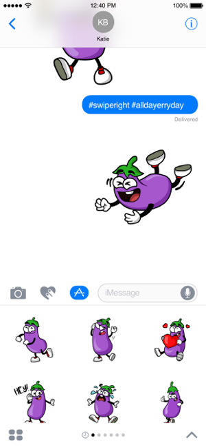 ‎Eggplant Stickers Screenshot