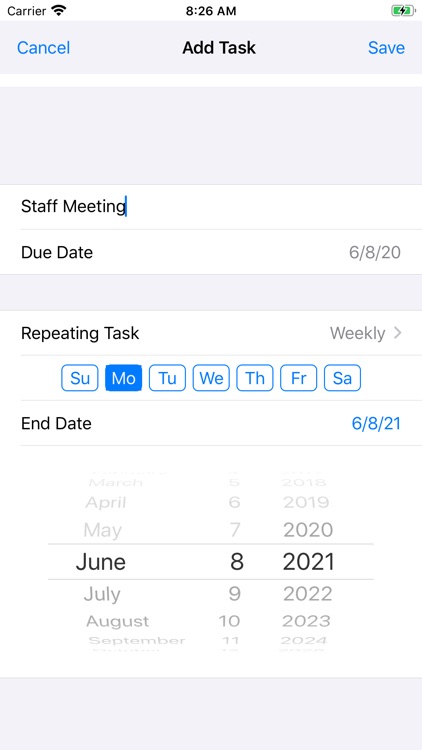 Task Master Calendar