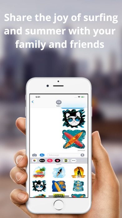 Surfer Emoji Stickers screenshot 3