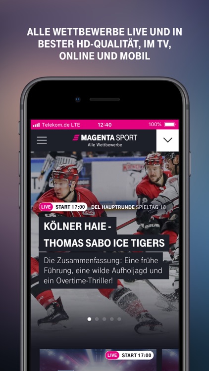 MagentaSport – DEL, BBL live