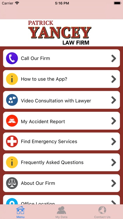 Patrick Yancey Law Injury App