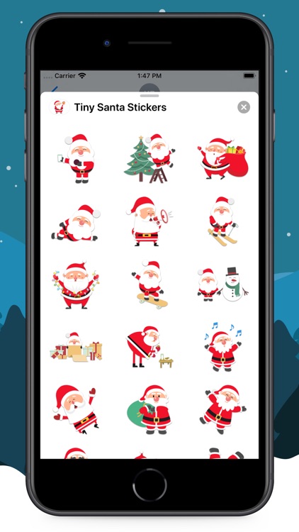 Tiny Santa Stickers