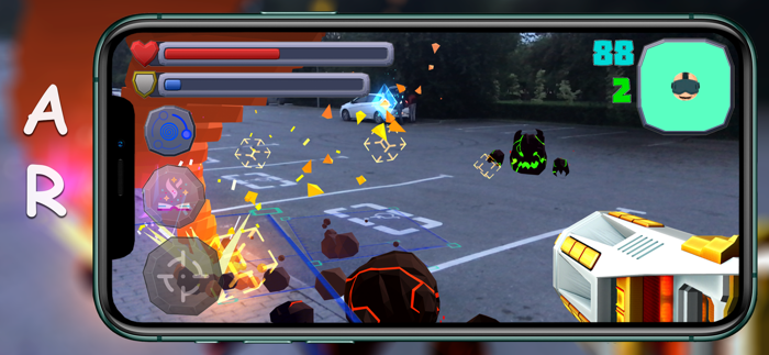 AR Shoot Gun app in our world
