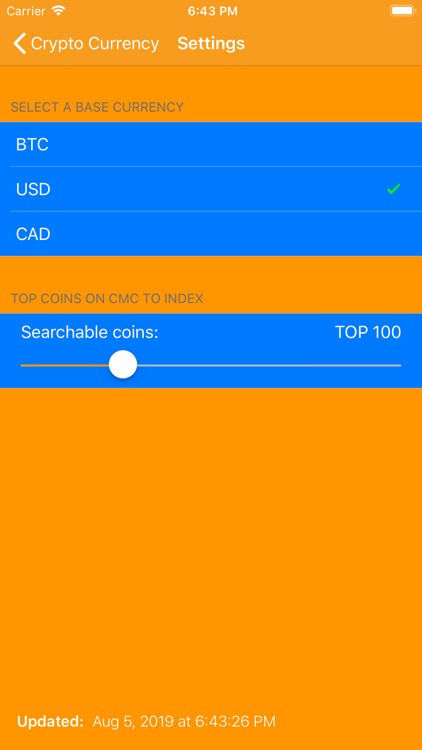 CryptoCurrency: exchange rate screenshot-3