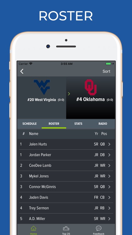 Oklahoma Football Schedules