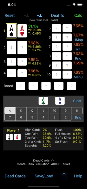 PokerCruncher - Basic - Odds(圖2)-速報App