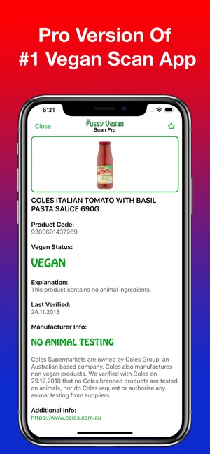 Fussy Vegan Scan Pro(圖1)-速報App