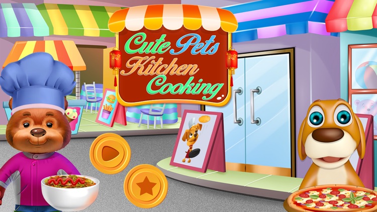 Cute Pets Kitchen Cooking