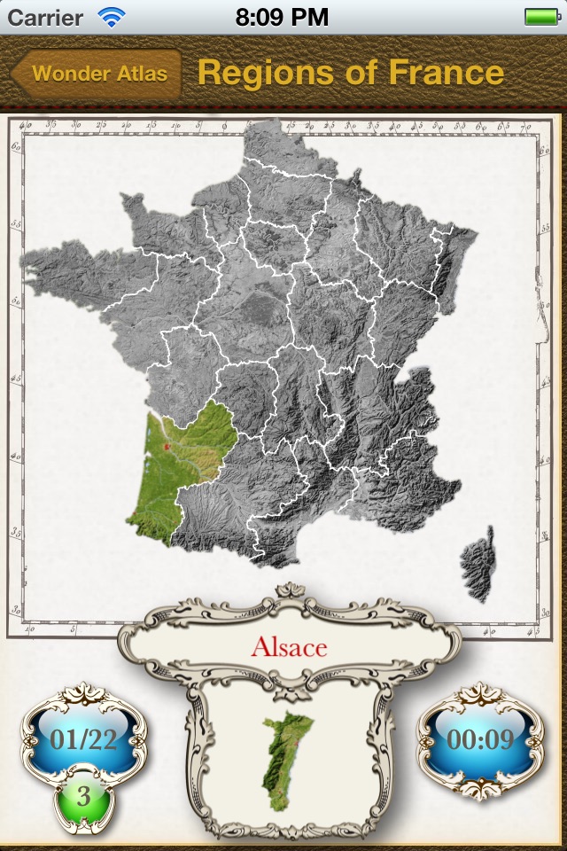 France. The Wonder Atlas Quiz screenshot 3