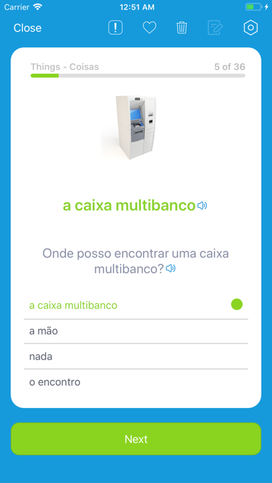 Learn Portuguese: VocApp Vocab screenshot 4