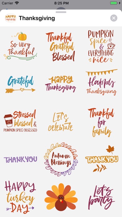 Thanksgiving Stickers Set screenshot 3