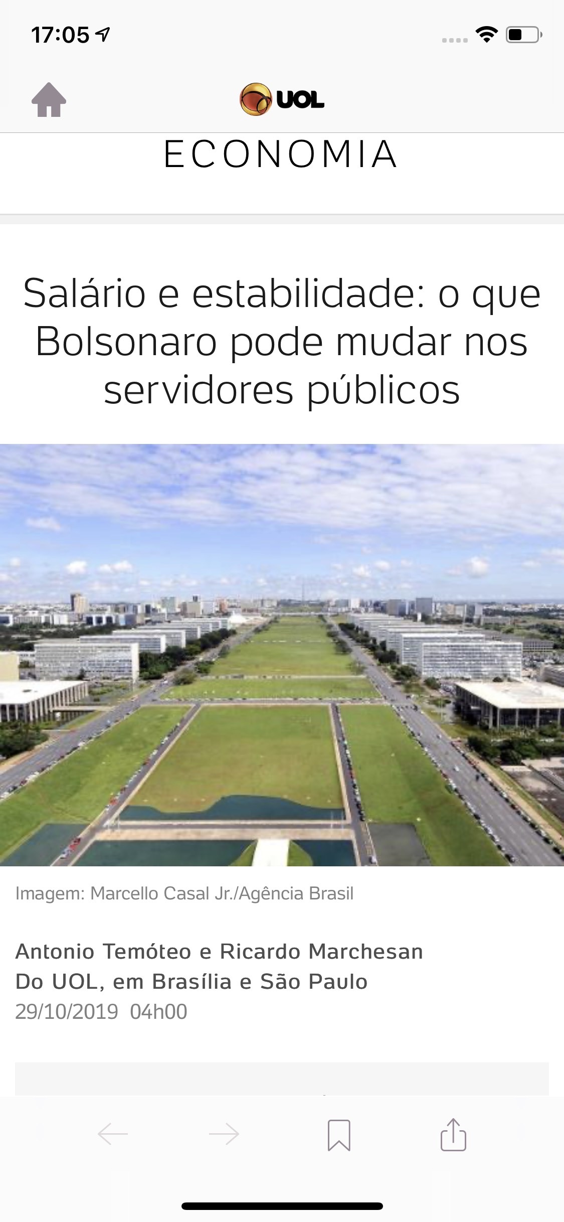 Screenshot do app UOL - Notícias em Tempo Real