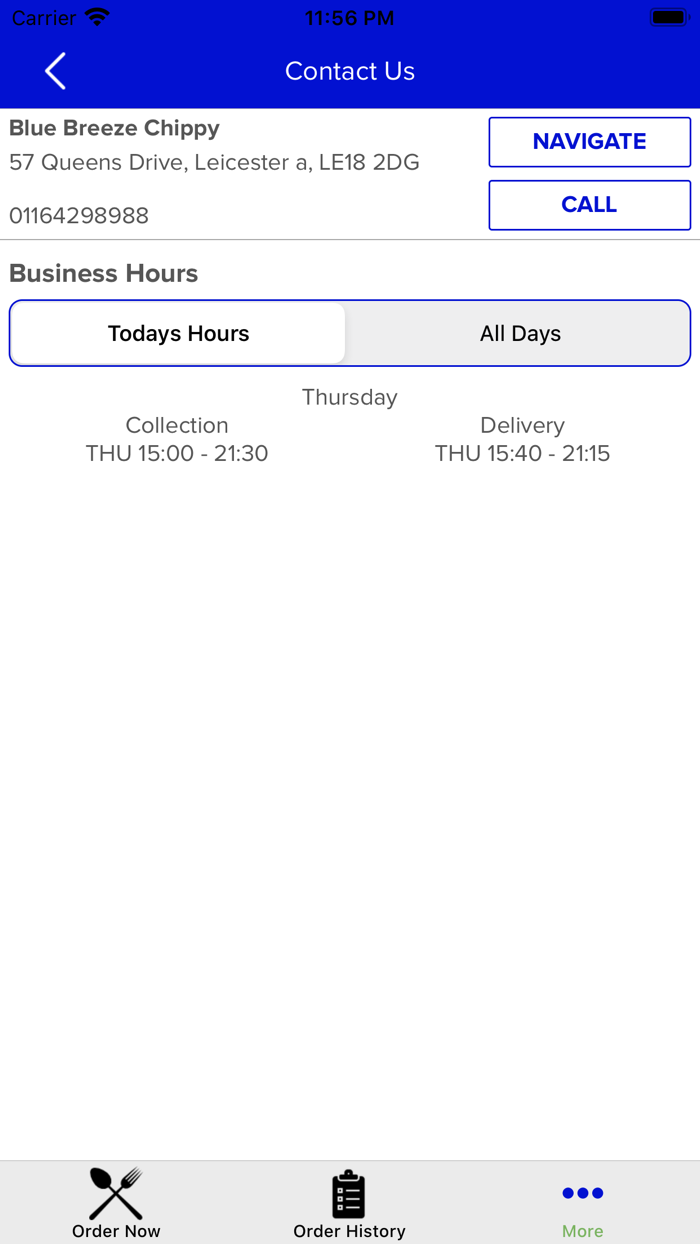 Blue Breeze Chippy - LE18 2DG