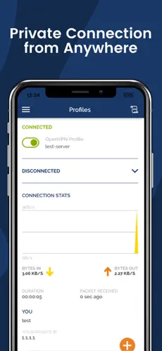 Captura de Pantalla 4 OpenVPN Connect iphone
