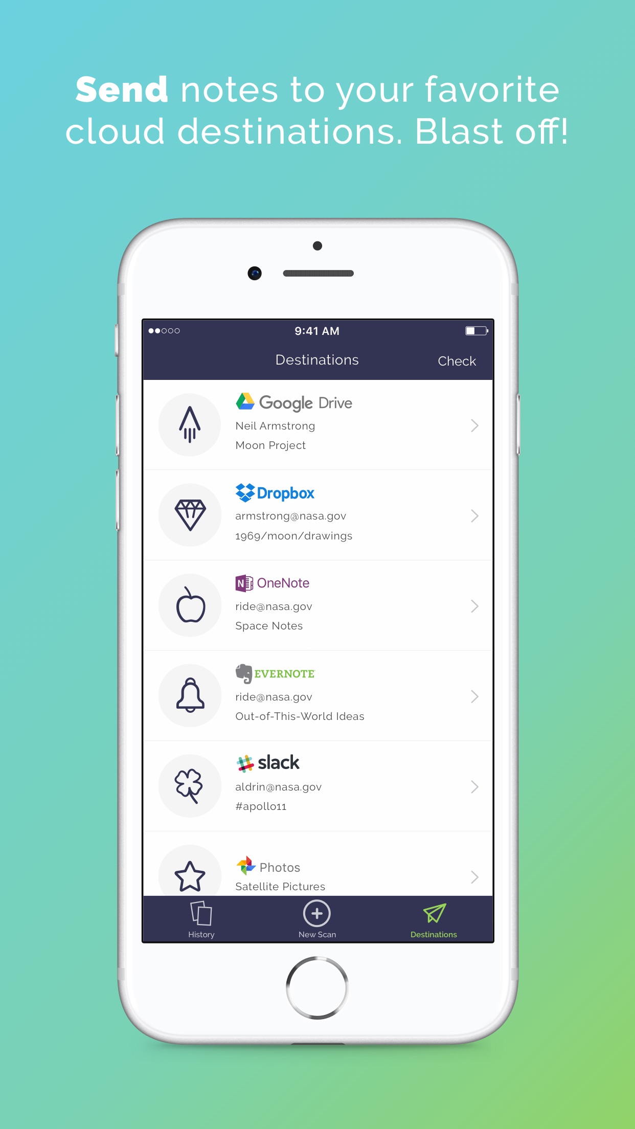 Screenshot do app Rocketbook App