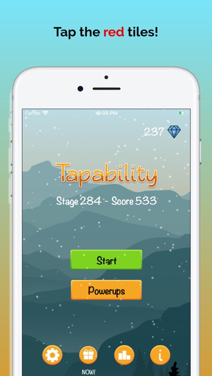 Tapability: Tap the red tiles!