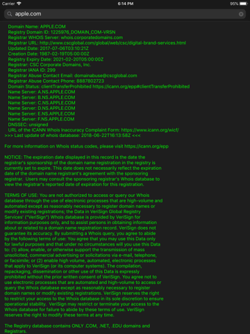 Whois - Lookup & Availability - náhled