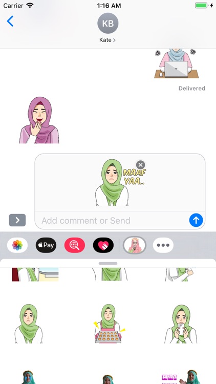 Hijab Girl Stickers iMessages screenshot-9