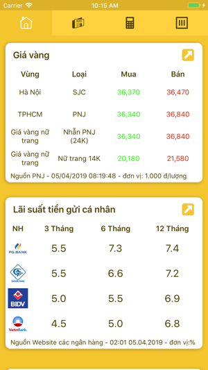 Lãi Suất - Vàng - Ngoại Tệ(圖1)-速報App