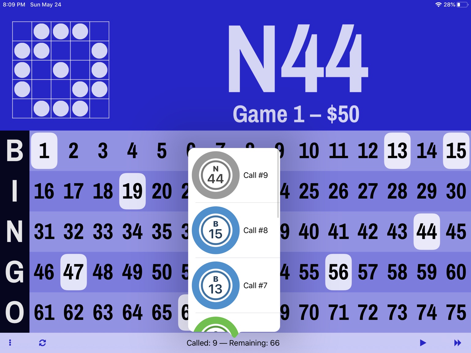 Bingo Board Digital Flashboard screenshot 2