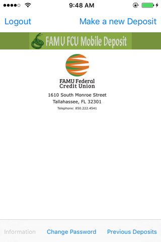 FAMU FCU Mobile Deposit screenshot 2