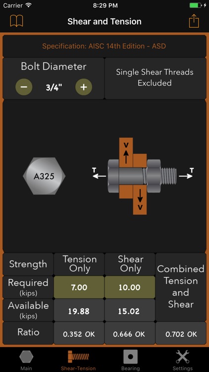 Bolt Design per AISC Spec