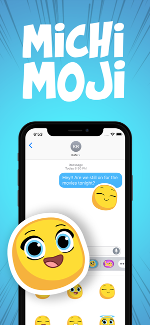 Michi Moji- Fun Emoji Stickers(圖1)-速報App