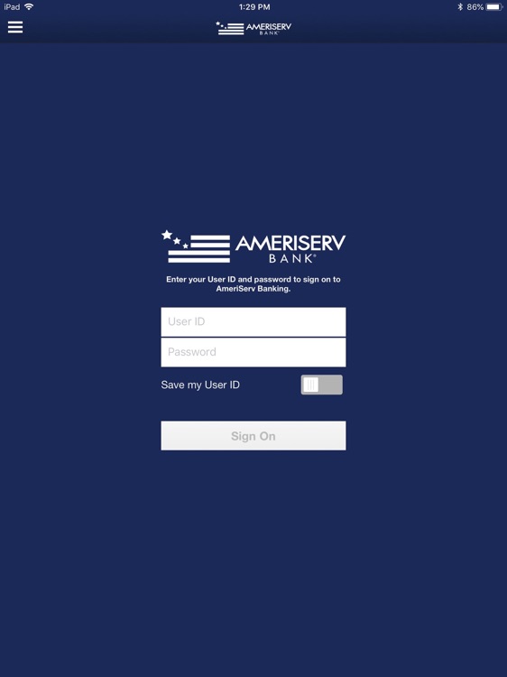 AmeriServ Banking for iPad screenshot-1