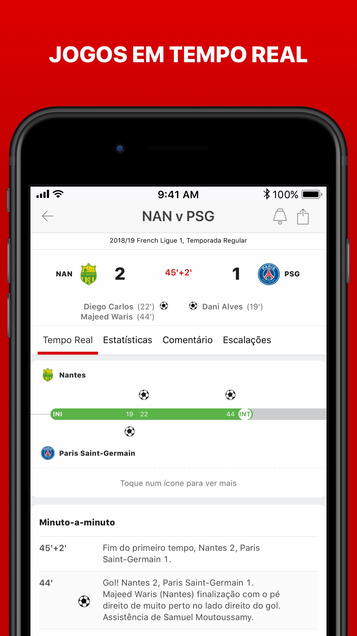 Screenshot do app ESPN: Vídeos e jogos ao vivo