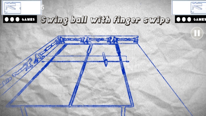 在纸上的乒乓球