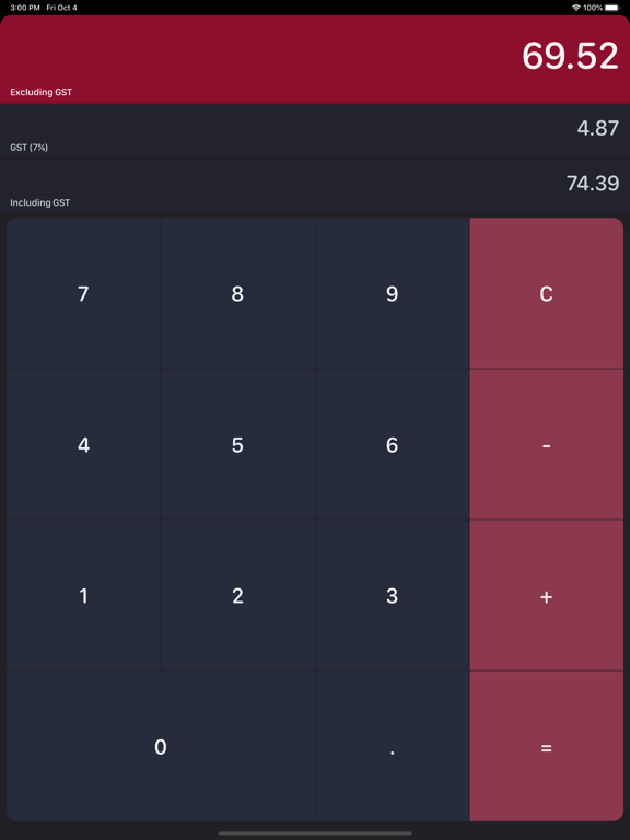 Singaporean GST Calculator screenshot 4