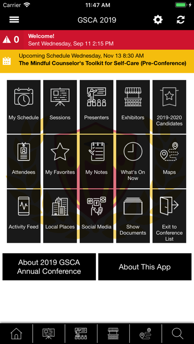 GSCA Conferences screenshot 2