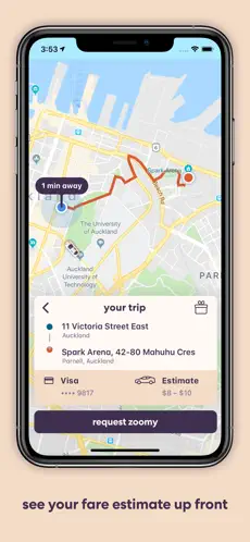 Screenshot 2 Zoomy: NZ’s rideshare app iphone