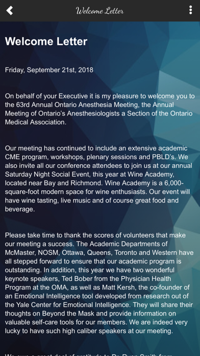 Ontario Anesthesia Meeting screenshot 2