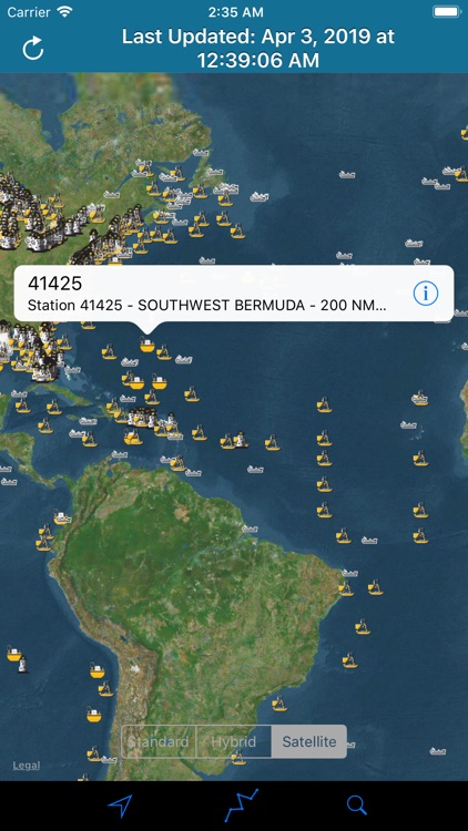 NOAA Buoy Stations & Ships Sea