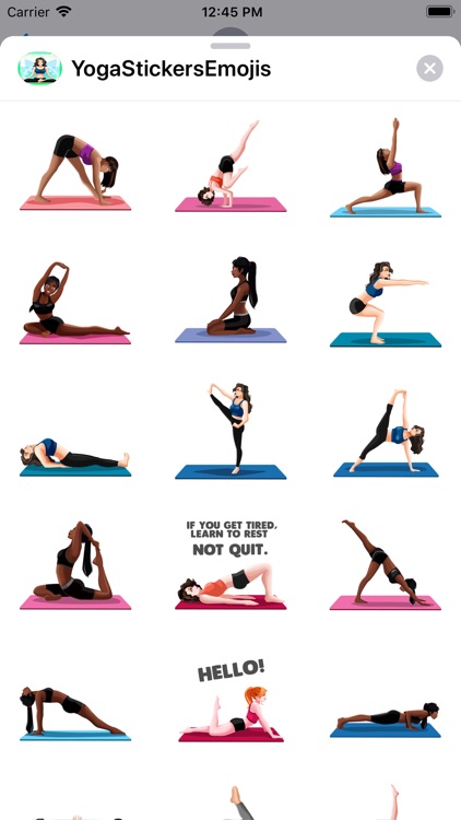 YOGAMOJI Yoga Stickers & Emoji by Jamila Moutji