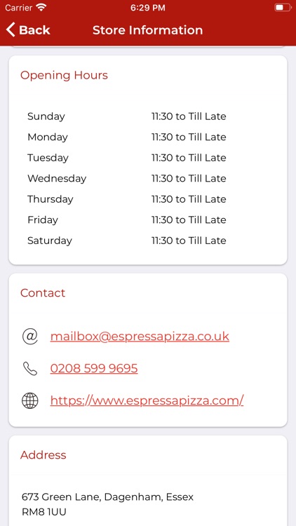 Espressa Pizza Dagenham