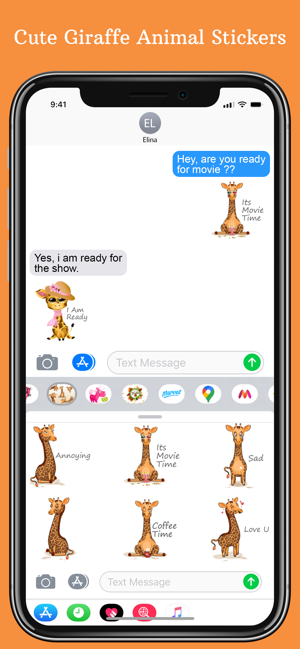 Cute Giraffe Animal Stickers!