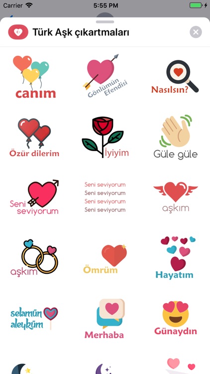 Turkish Love Stickers