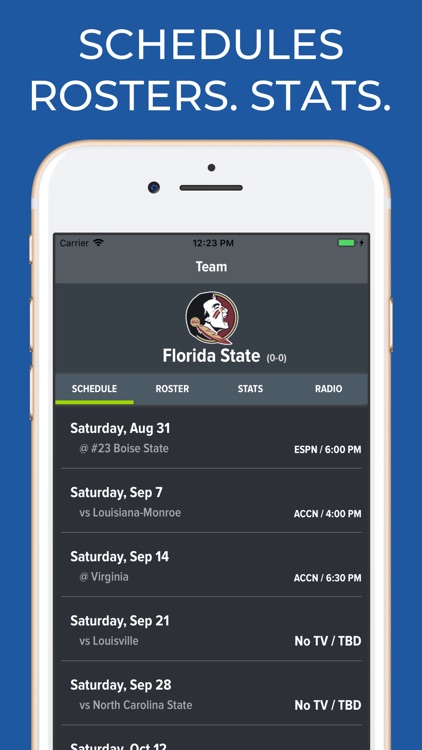 FSU Football Schedules