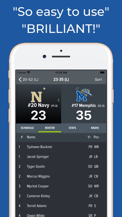 Navy Football Schedules
