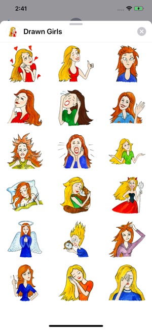 Drawn Girls Sticker Pack(圖1)-速報App