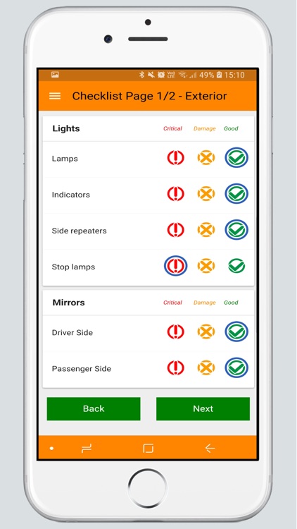 Motrak Checklist