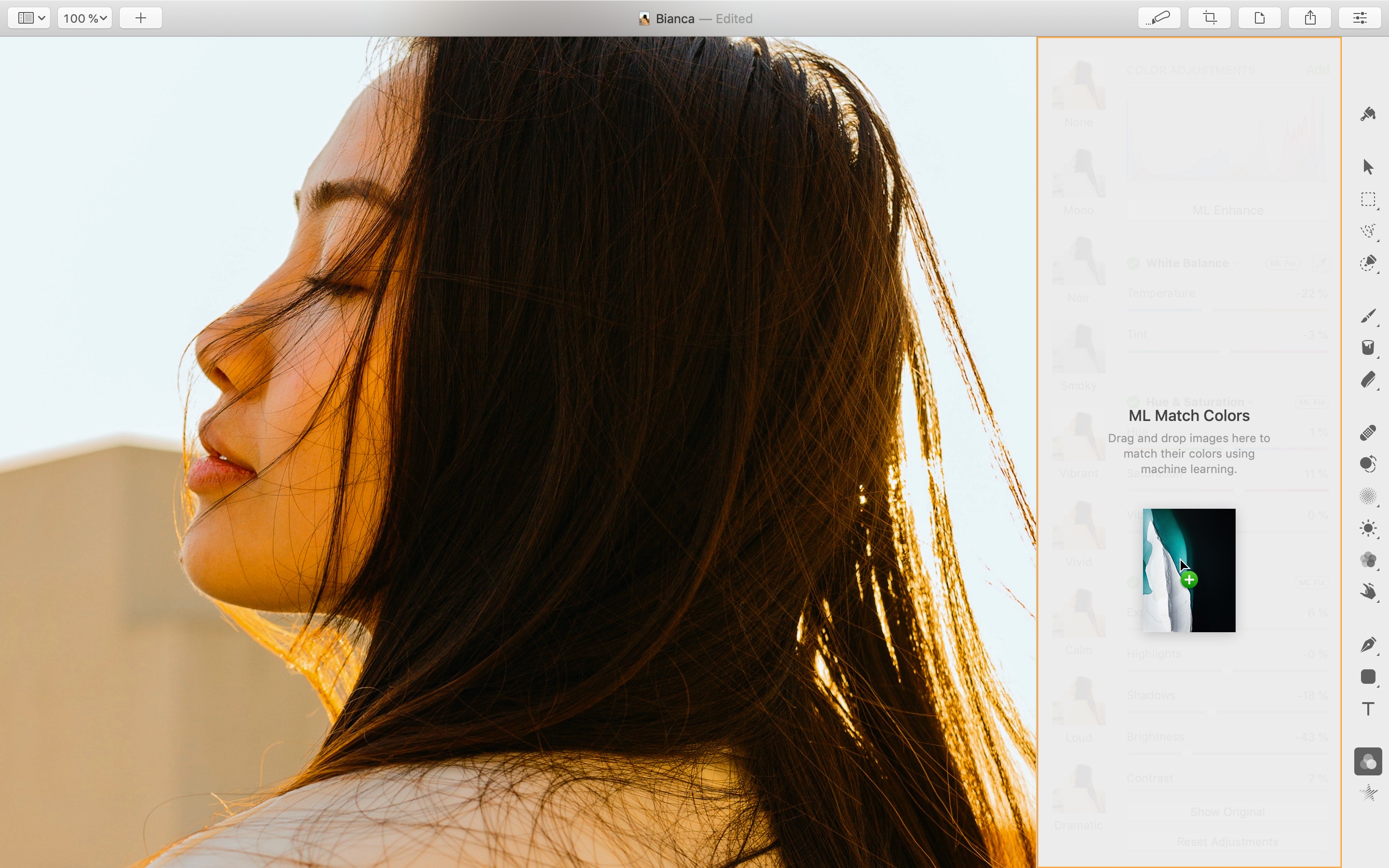 Screenshot do app Pixelmator Pro