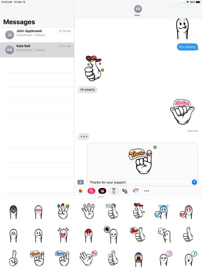 Fingerface ArtWork Stickers