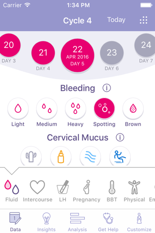 FEMM Period Ovulation Tracker screenshot 2