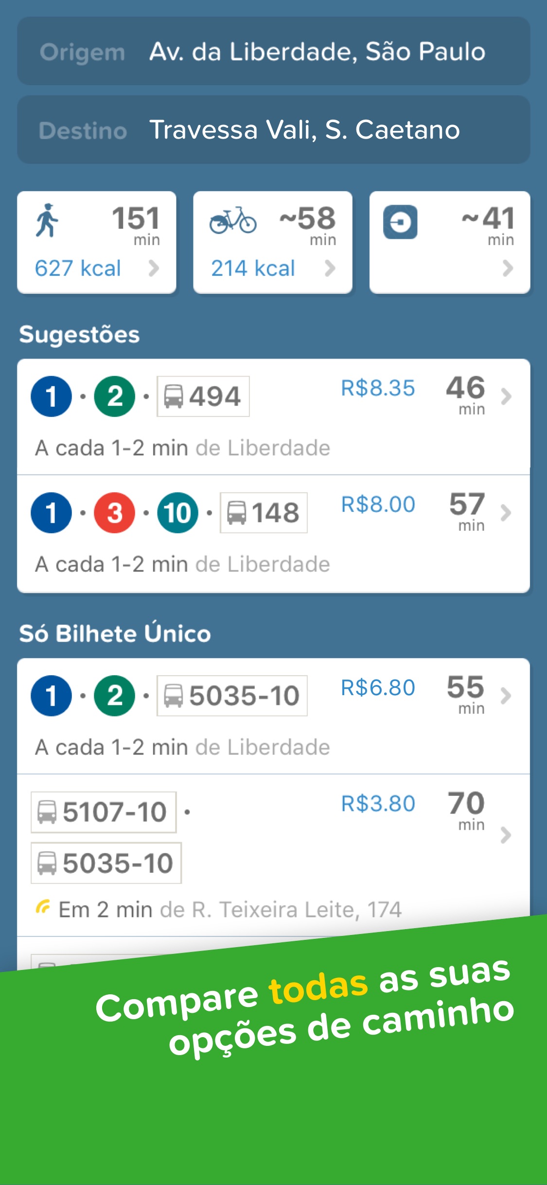 Screenshot do app Citymapper - São Paulo
